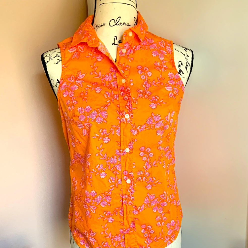 J Crew sleeveless blouse